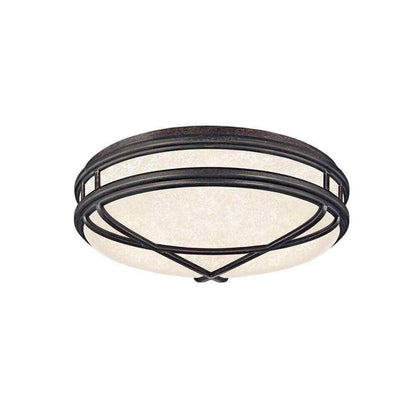 Hampton Bay Regency 16 in. 2-Light Sienna Fluorescent Flush Mount HBF1129P-258