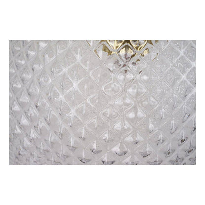 Hampton Bay Walsh 1-Light Brass Wall Sconce Light with Prismatic Glass Shade
