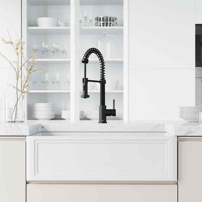 VIGO Edison Single Handle Pull-Down Sprayer Kitchen Faucet in Matte Black