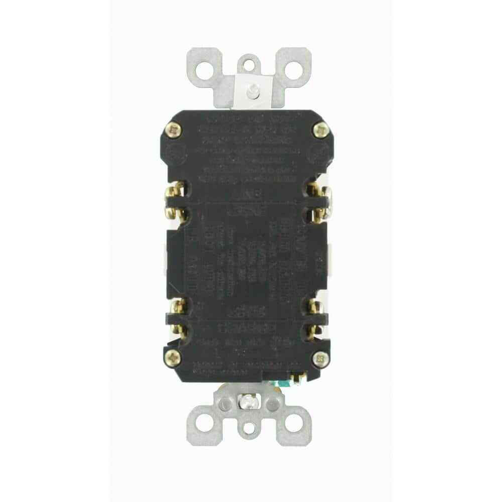Leviton 15 Amp 125-Volt Duplex Self-Test Slim GFCI Outlet White 4-Pack
