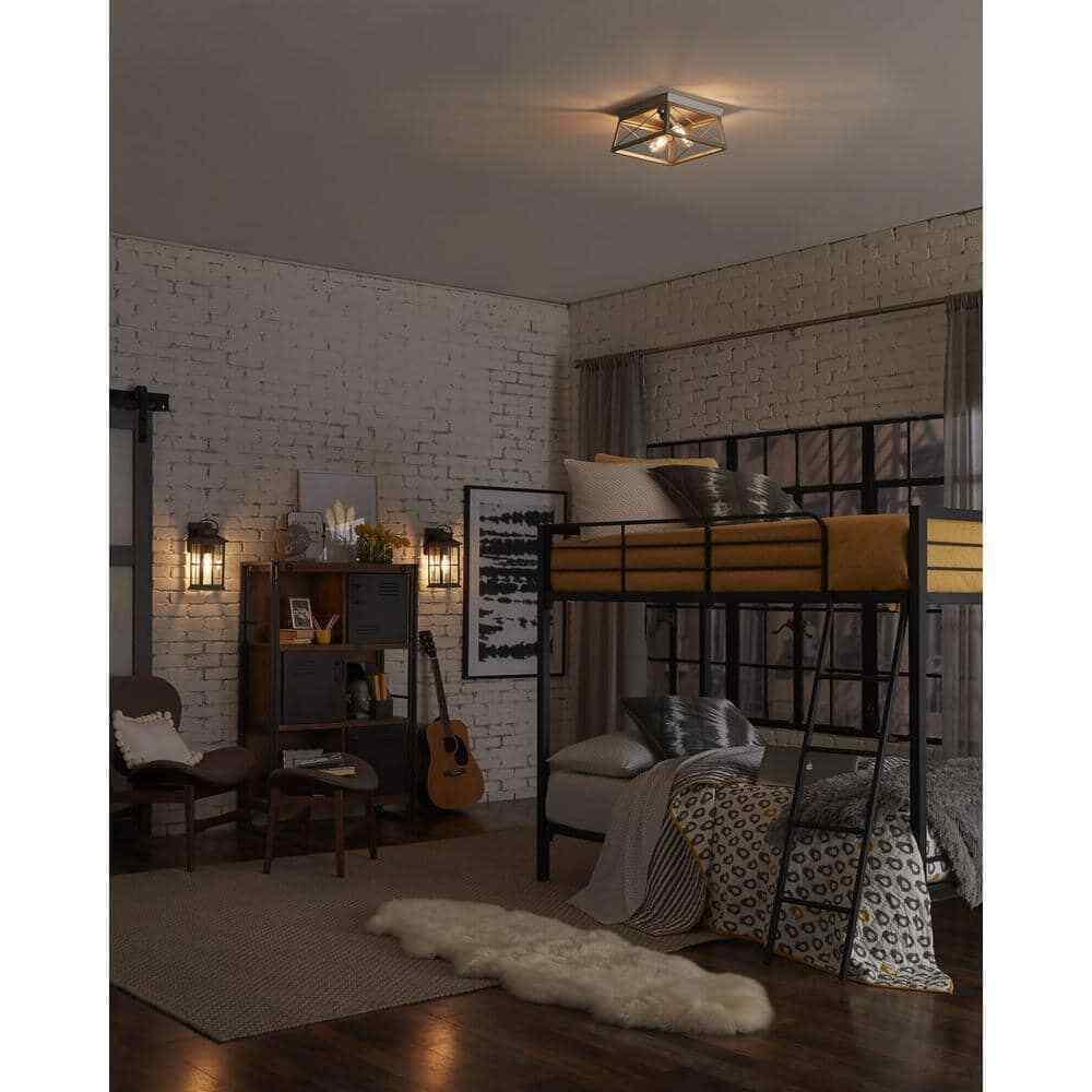 Progress Lighting Briarwood 2-Light Kitchen Farmhouse Ceiling Light Flush Mount