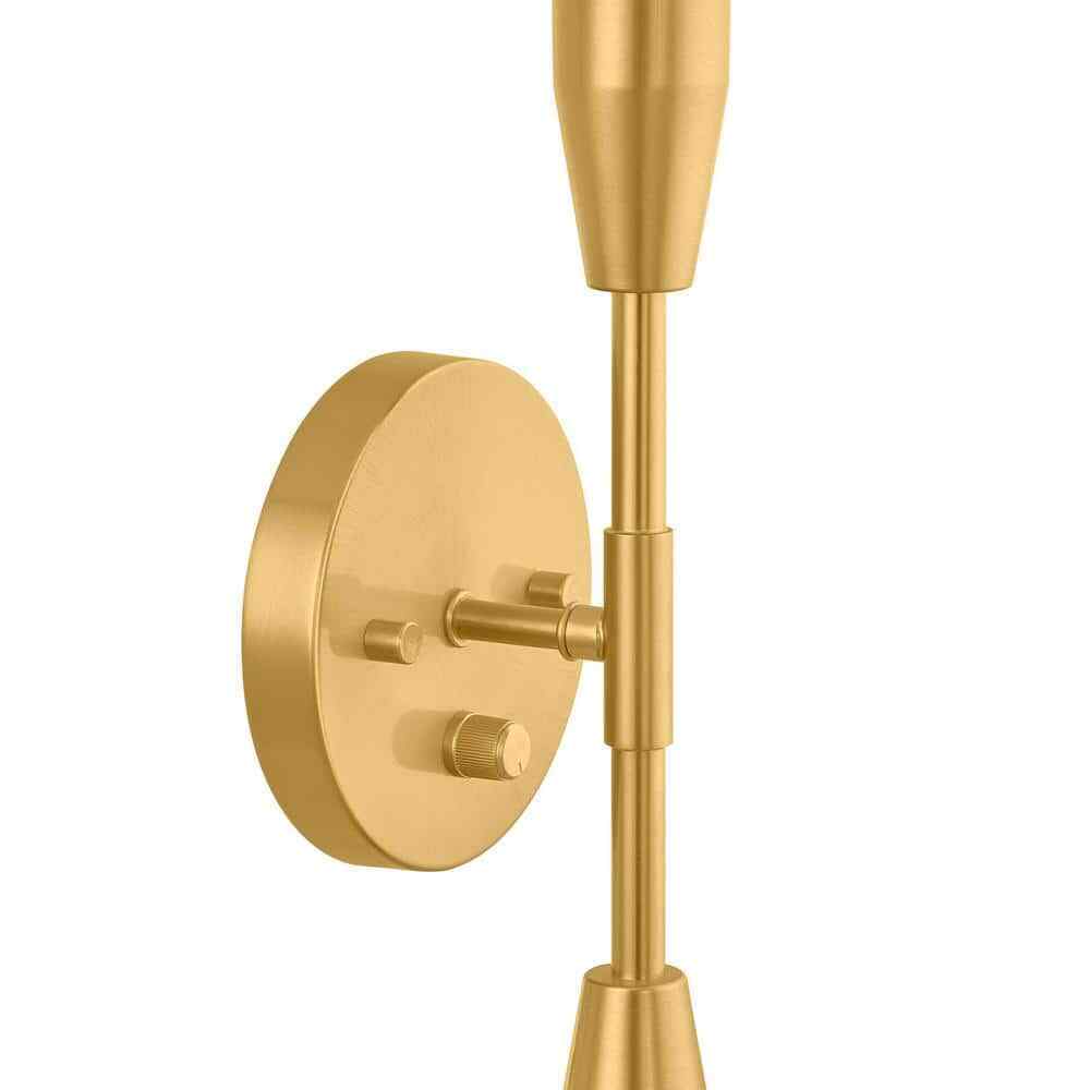 Home Decorators Ansel 2LT Convertible Sconce Aged Brass Finished Frame