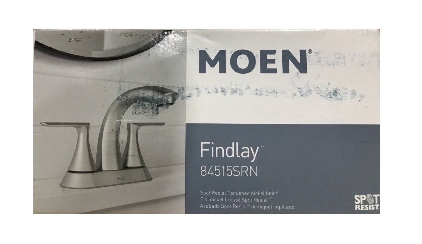 MOEN Findlay 4 in. Centerset Double-Handle Bathroom Faucet Brushed Nickel