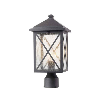 Home Decorators Wythe 1-Light Black Outdoor Lamp Post Light Fixture