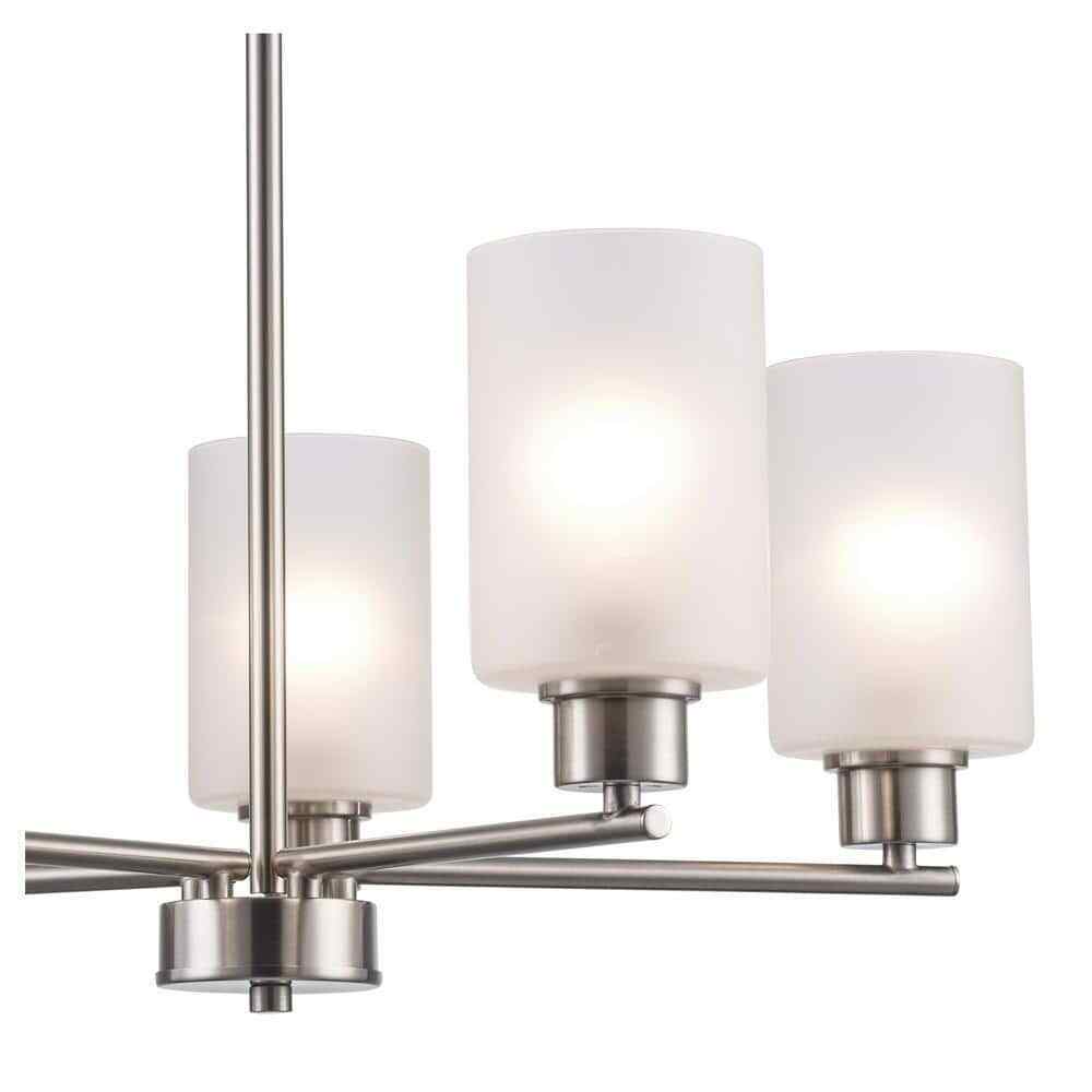 Monteaux Lighting Heath 5-Light Brushed Nickel Chandelier Light Fixture
