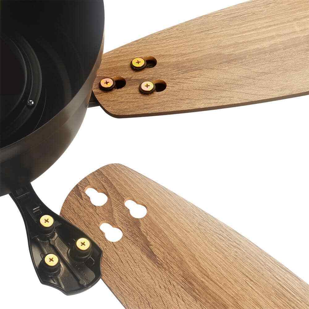 Hampton Bay Stoneridge 52 in. Matte Black Hugger LED Ceiling Fan with Light Kit