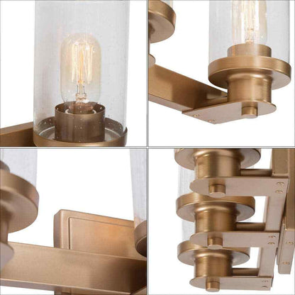 LNC Modern Industrial 3-Light Dark Gold Bathroom Vanity Light