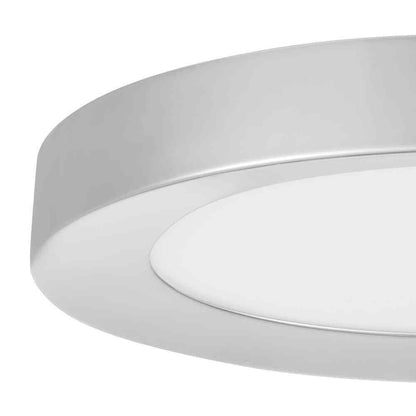 Home Decorators Calloway 13 in. Polished Nickel LED 5CCT Flush Mount