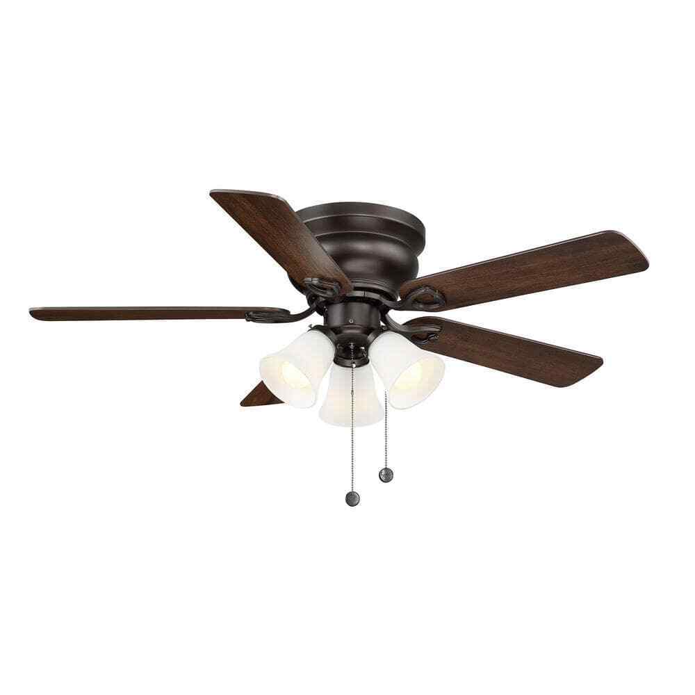 Clarkston II 44 in. LED Indoor Oil Rubbed Bronze Ceiling Fan w/ Light Kit