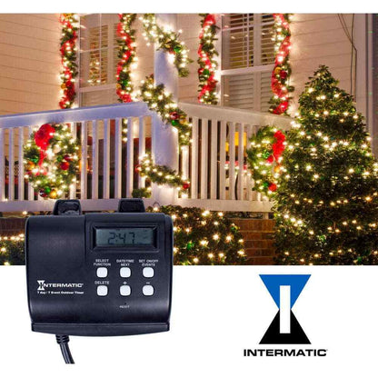 Intermatic 15 Amp 7-Day Outdoor Digital Plug-In Timer - Black HB880RD89