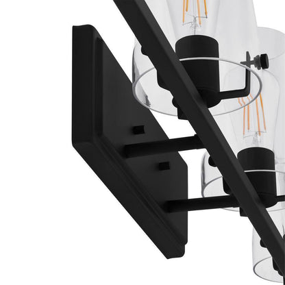 Home Decorators Creek Crossing 33.75 in. 4-Light Black Bathroom Vanity Light