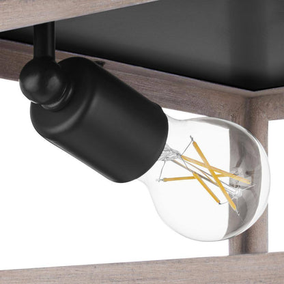 Hampton Bay Burkepoint 2-Light Woodgrain Flush Mount HD-1902-I