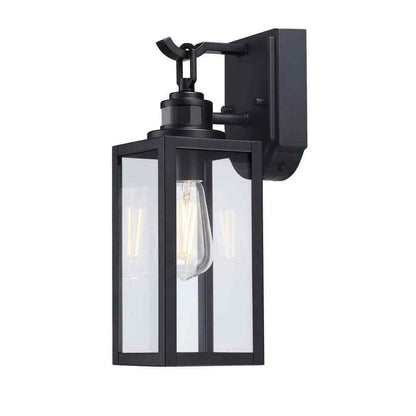 Westinghouse Lighting Victoria 1-Light Matte Black Outdoor Wall Lantern Sconce