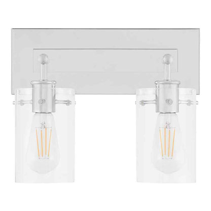 Hampton Bay Regan 12.75 in. 2-Light Chrome Bathroom Vanity Light