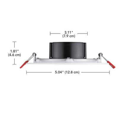 Commercial Electric 4 in. White Flush Round LED Integrated Recessed Lighting Kit