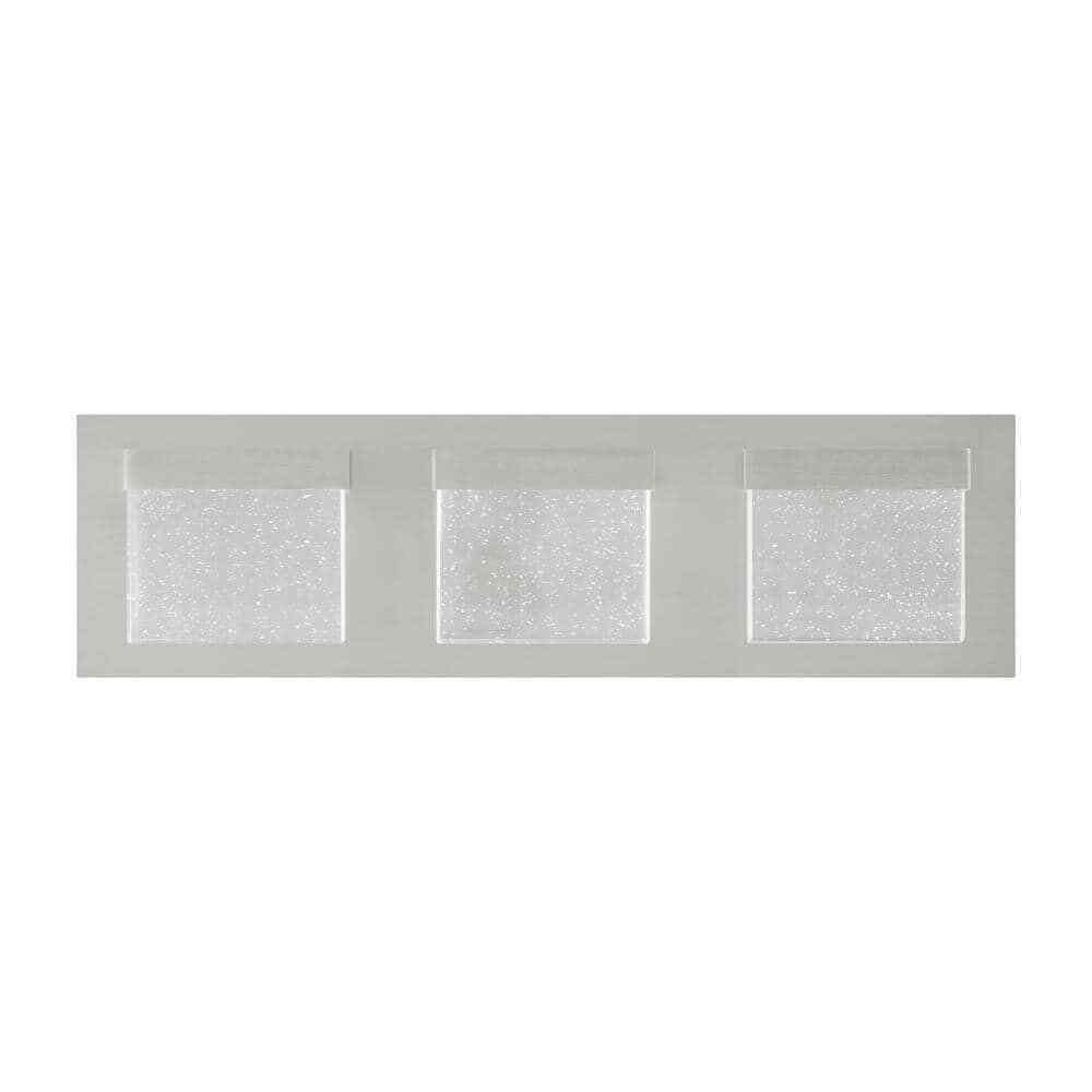 Home Decorators Alberson Brushed Nickel Integrated LED Bathroom Vanity Light Bar