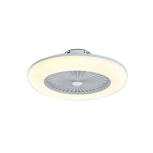 OUKANING 22 in. Integrated LED Indoor White Smart Ceiling Fan with Remote