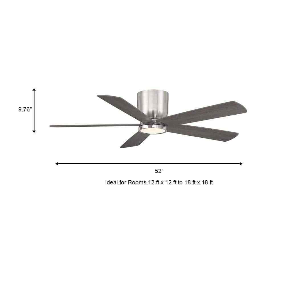 Home Decorators Britton 52 in. Integrated LED Indoor Brushed Nickel Ceiling Fan