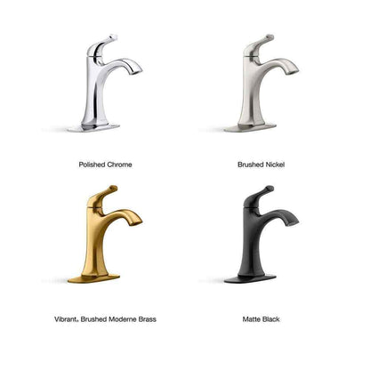 KOHLER Sundae Single Handle Single Hole Bathroom Faucet , Vibrant Brushed Nickel