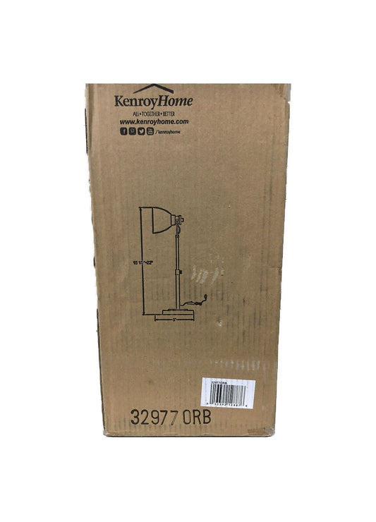 Kenroy Home Polk 15 in. Bronze Indoor Desk Lamp with Bronze Shade 32977ORB