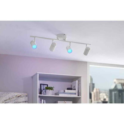 Hampton Bay Crosshaven 4-Light LED Track Ceiling Light Kit Powered by Hubspace