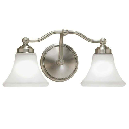 NORWELL Soleil 2-Light Brush Nickel Wall Sconce