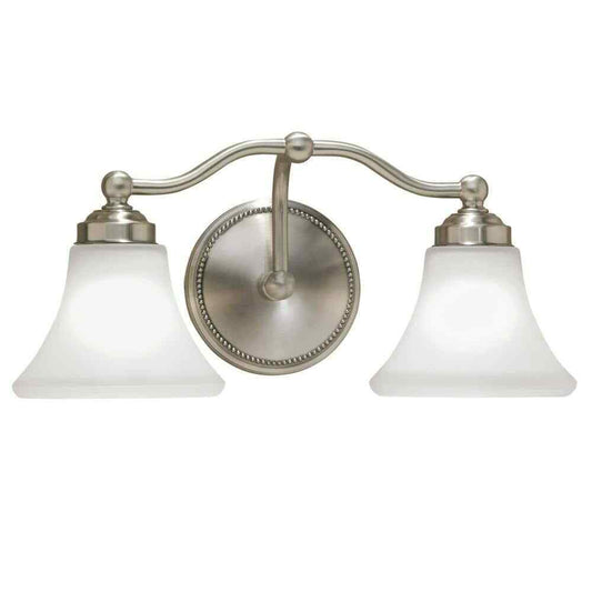 NORWELL Soleil 2-Light Brush Nickel Wall Sconce