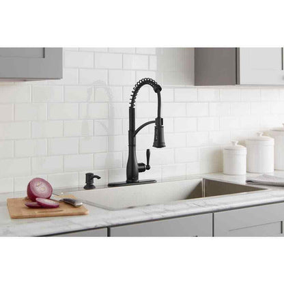 Glacier Bay Mandouri Single-Handle Spring Neck Pull-Down Sprayer Kitchen Faucet