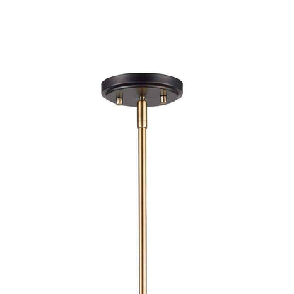 Bel Air Lighting Ackerman 4-Light Oil Rubbed Bronze Antique Brass Pendant Light