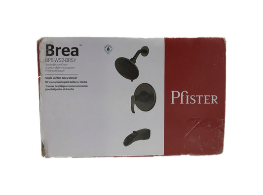Pfister Brea Tub and Shower Faucet Tuscan Bronze  Waterfall Spout Valve Included