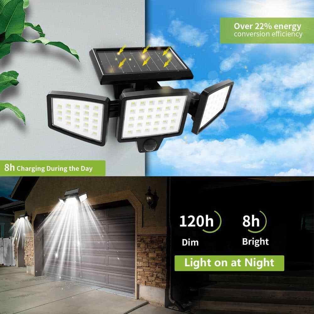 Pinegreen Lighting Integrated LED Black120-Degree Solar Motion Activated Light