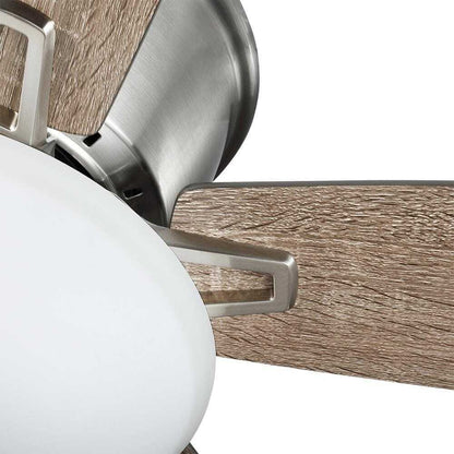 Hampton Bay Melrose 52 in Indoor LED Brushed Nickel Hugger Dry Rated Ceiling Fan