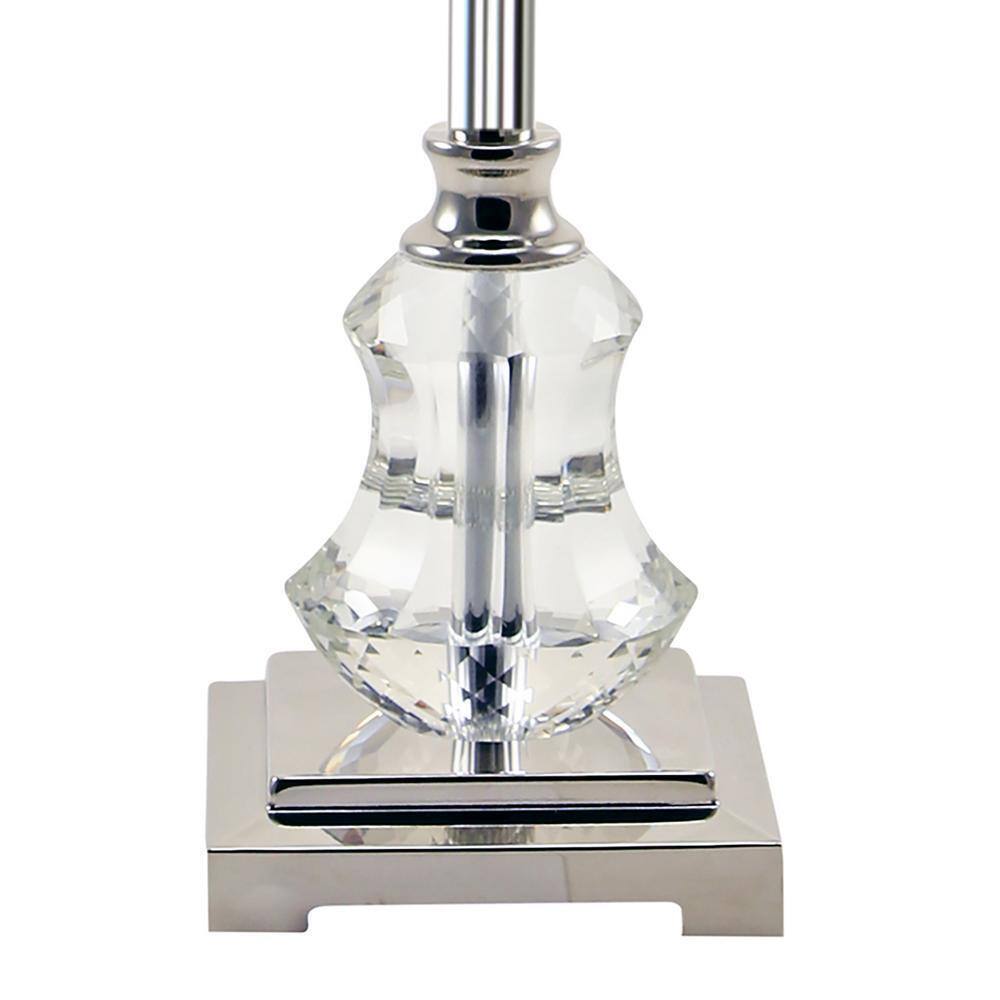 River of Goods Brielle 28.75 in. Table Lamp w/ Polished Nickel and Crystal Shade