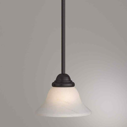 SATCO Adria 1-Light Textured Flat Black Mini-Pendant 60/386