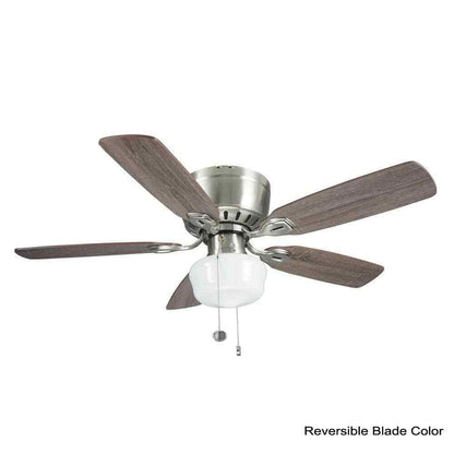Kennesaw 42 in. Indoor Brushed Nickel Ceiling Fan with Light