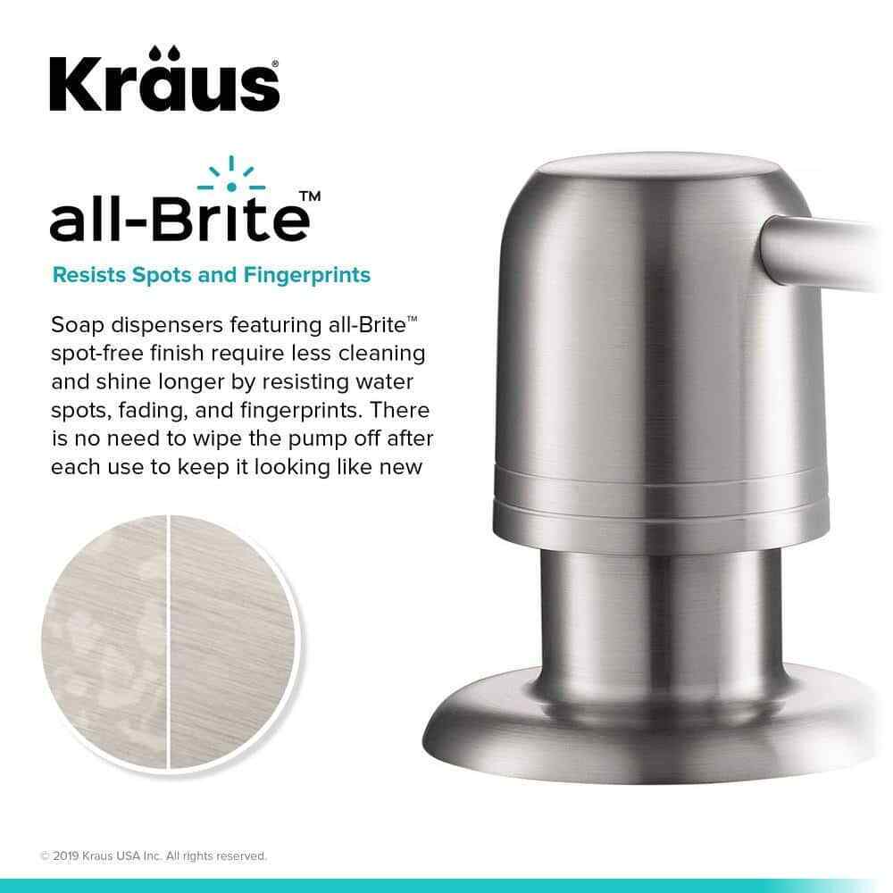 KRAUS Kitchen Soap Dispenser in All-Brite Spot Free Stainless Steel KSD-32SFS