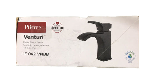 Pfister Venturi 4 in. Centerset Single-Handle Bathroom Faucet in Matte Black