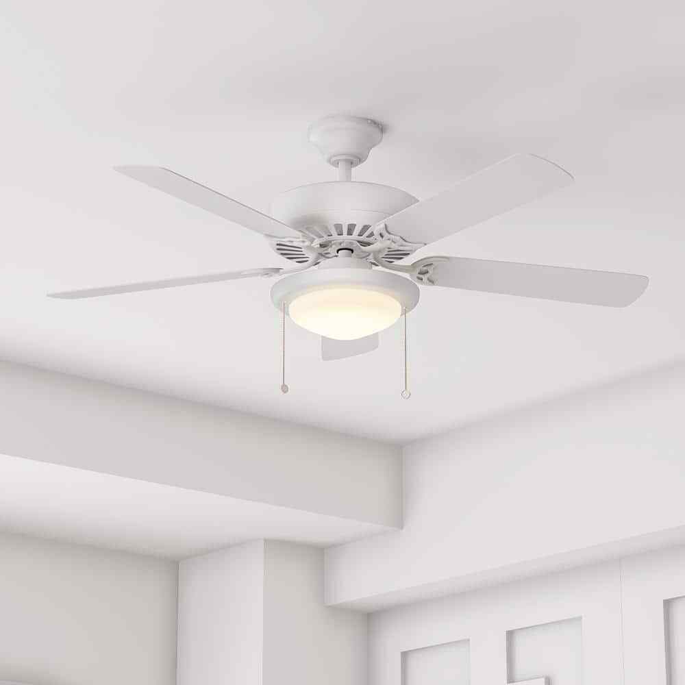 Trice 44 in. LED Matte White Ceiling Fan YG269AP-MWH