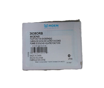 MOEN 4-Spray 4.4 in. Single Wall Mount Fixed Shower Head in Oil Rubbed Bronze