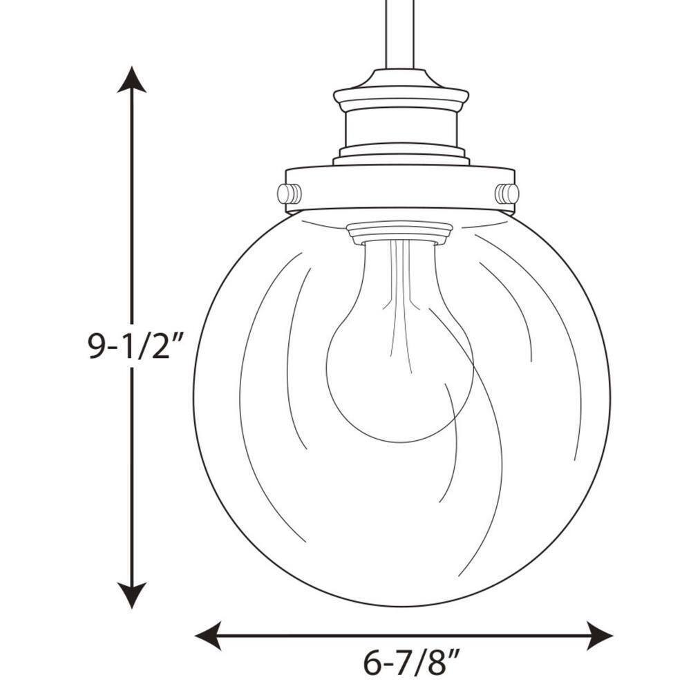 Progress Lighting Golden Natural Brass Clear Glass Modern Kitchen Pendant Light