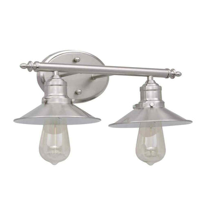 Home Decorators Glenhurst 16 in. 2-Light  Brushed Nickel  Vanity Light Fixture