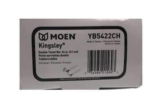 MOEN Kingsley 24 in. Double Towel Bar in Chrome YB5422CH