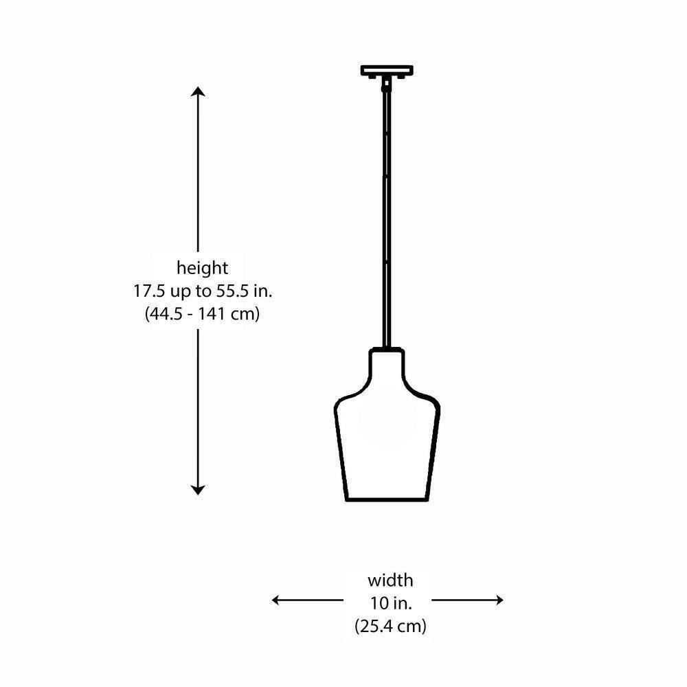 Bel Air Lighting 1-Light Brushed Nickel Hanging Kitchen Pendant Light