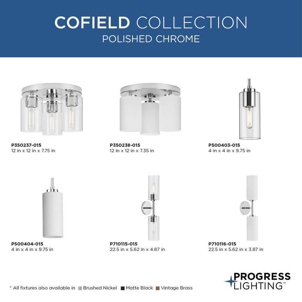 Progress Lighting Cofield 22-1/2 in. 2-Light Polished Chrome Wall Bracket