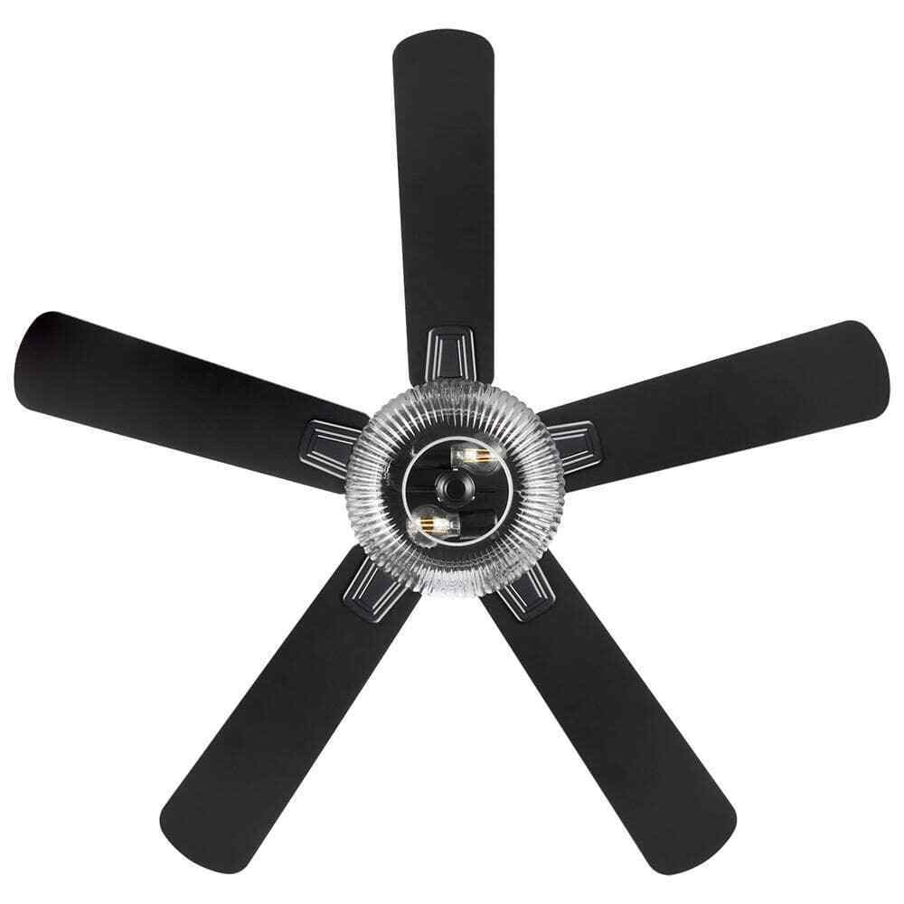 Home Decorators 52 in. Rimgate Indoor Matte Black LED Ceiling Fan w/ Remote
