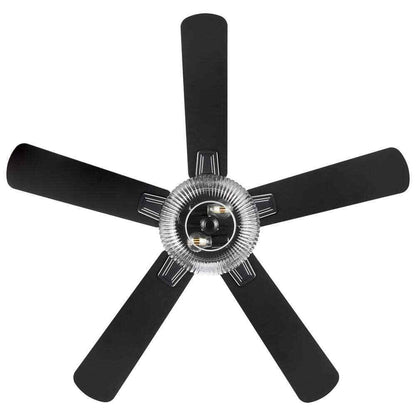 Home Decorators 52 in. Rimgate Indoor Matte Black LED Ceiling Fan w/ Remote