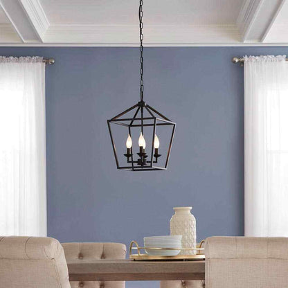 Home Decorators Weyburn 4-Light Bronze Farmhouse Chandelier Light Fixture