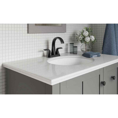 KOHLER Cursiva 4 in. Centerset 2-Handle Bathroom Faucet in Matte Black