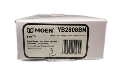 MOEN Eva European Single Post Toilet Paper Holder in Brushed Nickel YB2808BN