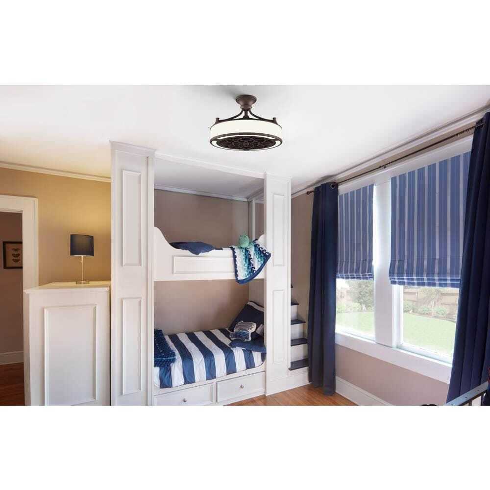 Home Decorators Windara 22 in. LED Indoor/Covered Outdoor Bronze Ceiling Fan